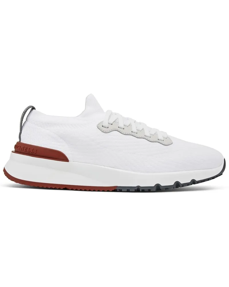 Brunello Cucinelli Sneakers in Strickoptik - Weiß Weiß