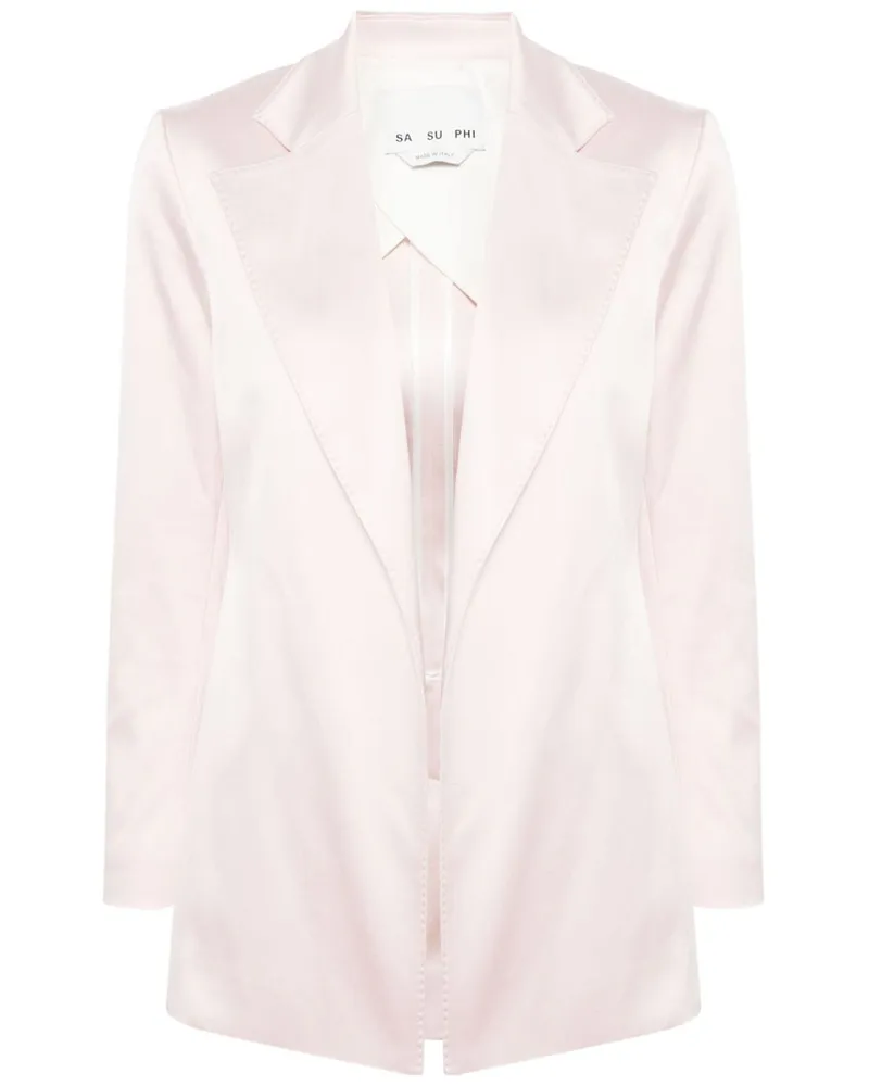 Sa Su Phi Seidenblazer mit fallendem Revers - Rosa Rosa