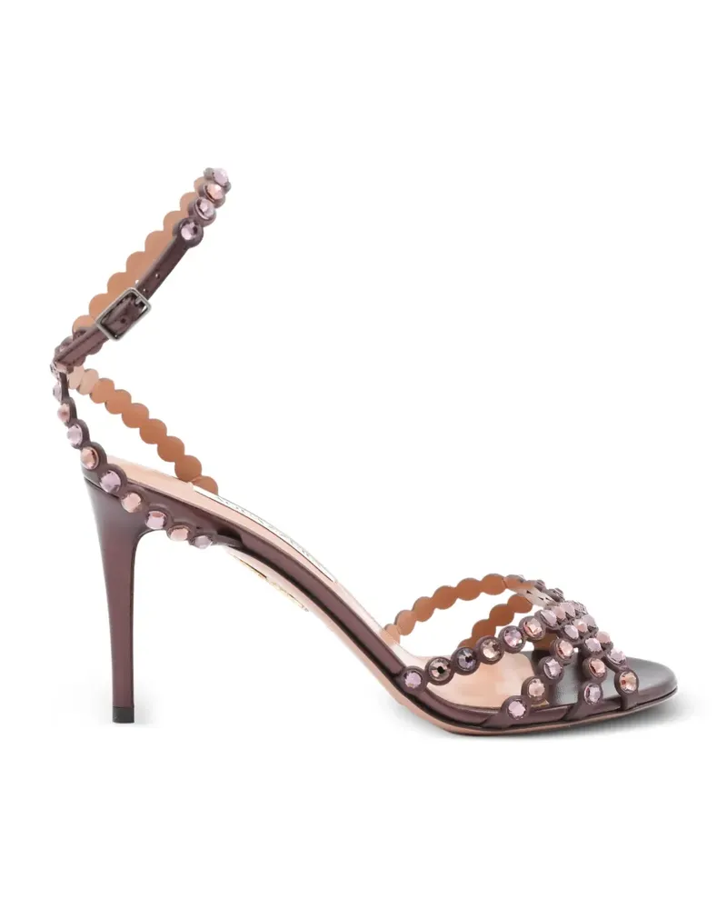 Aquazzura Tequila Sandalen mit Kristallen - Braun Braun