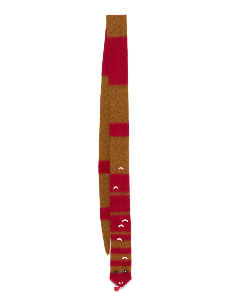 YANYAN KNITS Flauschiger Schal - Rot Rot