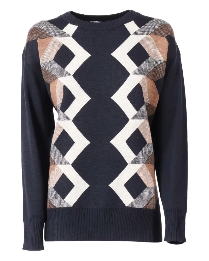 Lorena Antoniazzi Pullover mit geometrischem Muster - Blau Blau