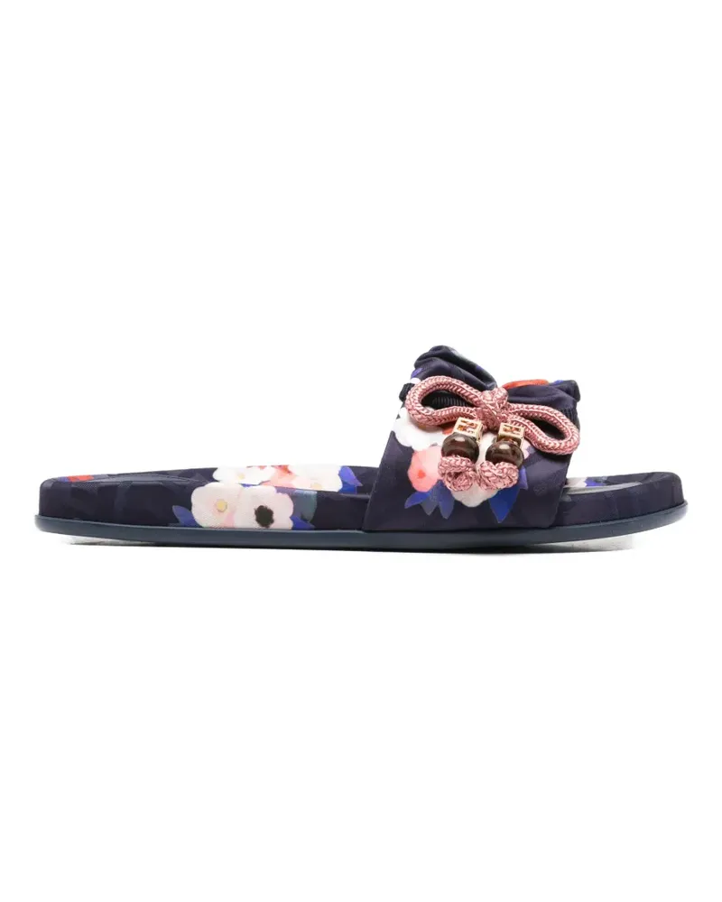 Fendi floral-print sandals - Blau Blau