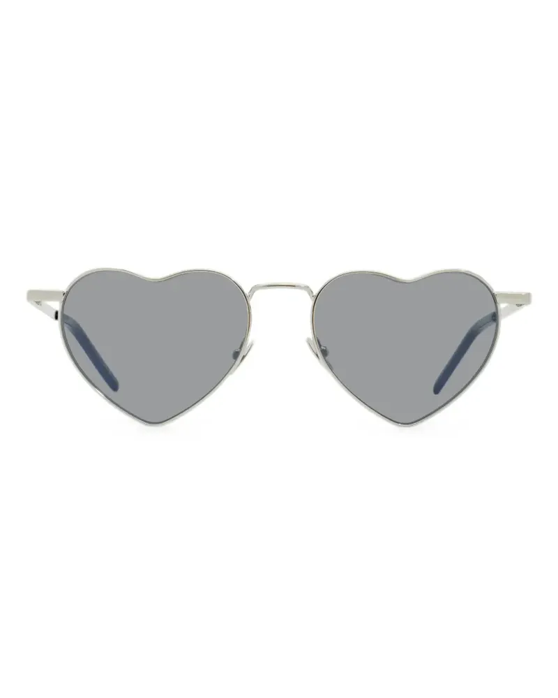 Saint Laurent Loulou heart-frame sunglasses - Silber Silber