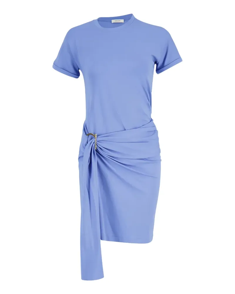 Ferragamo ring-detail draped mini dress - Violett Violett