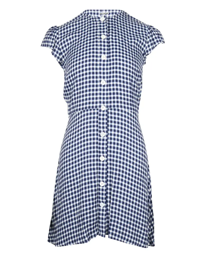 Reformation gingham-check mini dress - Blau Blau