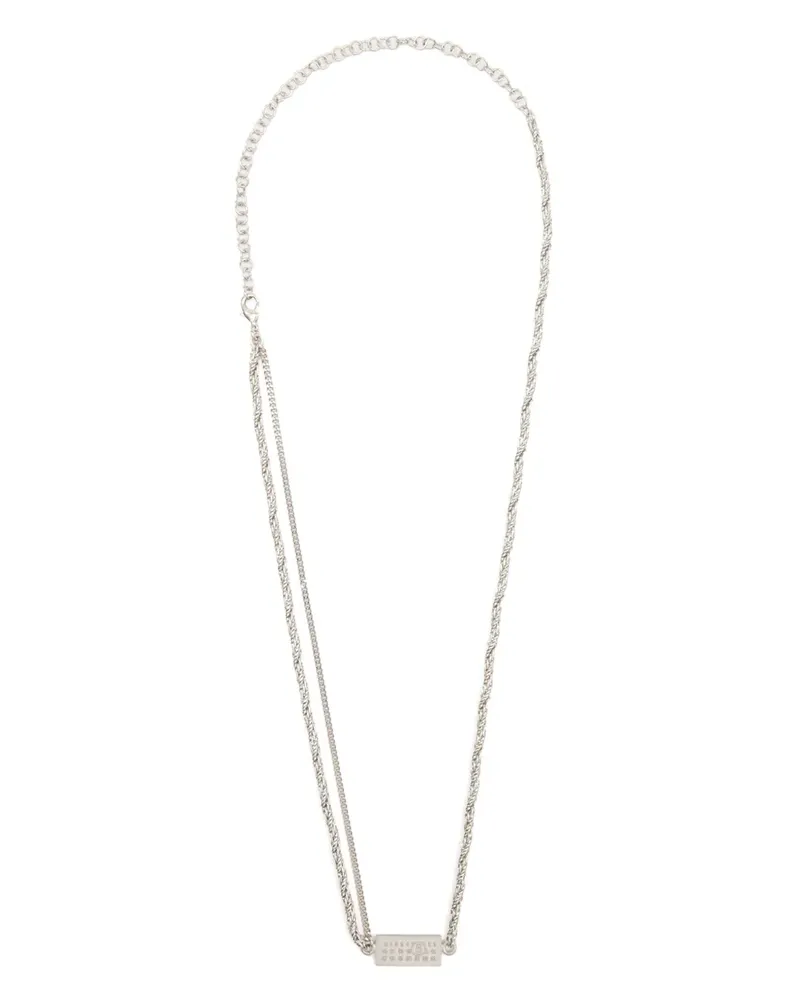 Maison Margiela Halskette mit Logo-Detail - Silber Silber