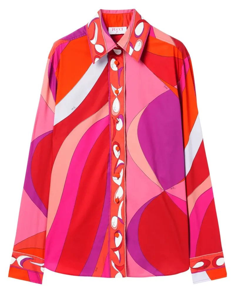 Emilio Pucci Hemd mit Pesci-Print - Rosa Rosa