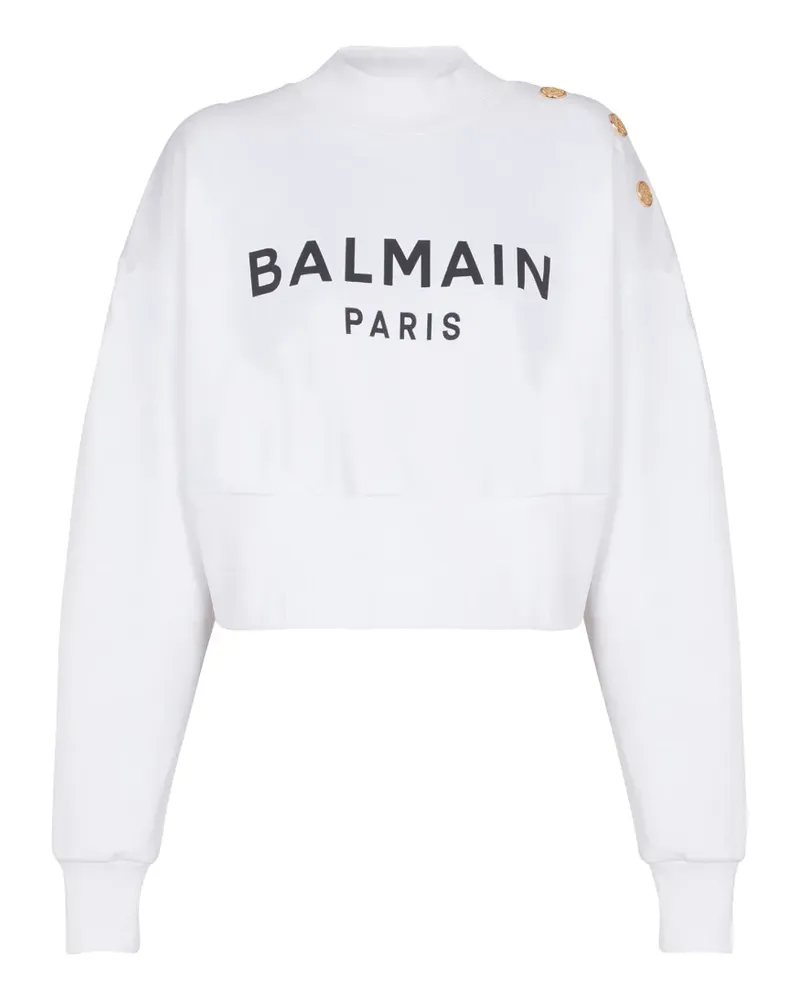 Balmain Sweatshirt mit Logo-Print - Weiß Weiß