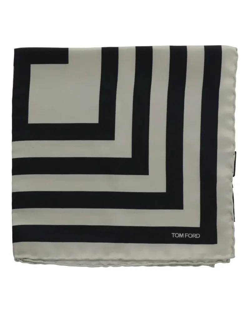 Tom Ford geometric-print pocket square - Nude Nude