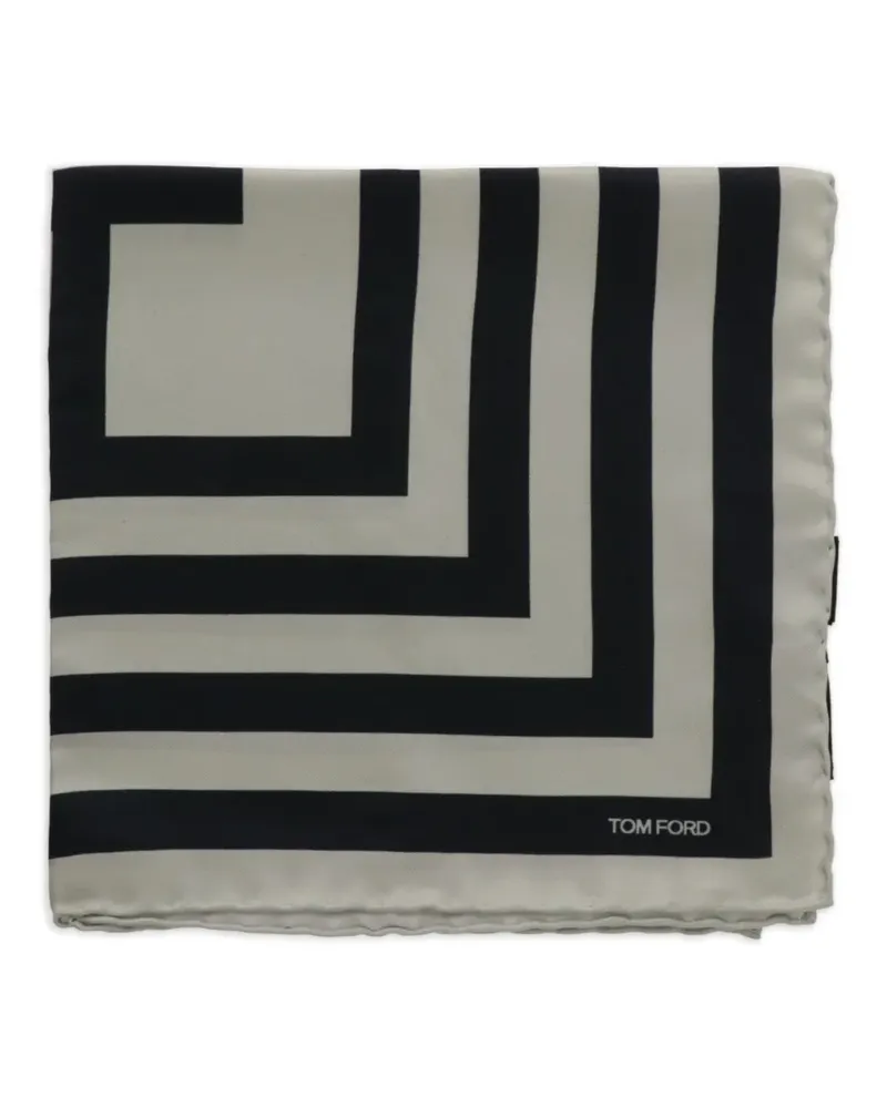 Tom Ford geometric-print pocket square - Nude Nude