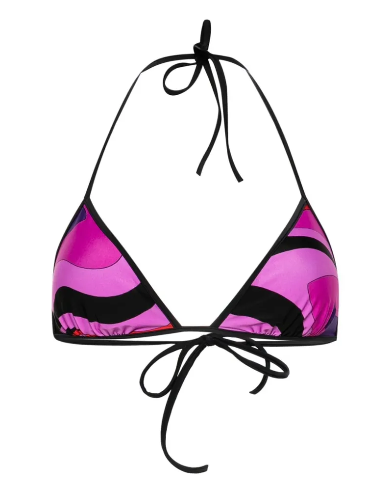 Emilio Pucci Triangel-Bikini mit Marmo-Print - Violett Violett