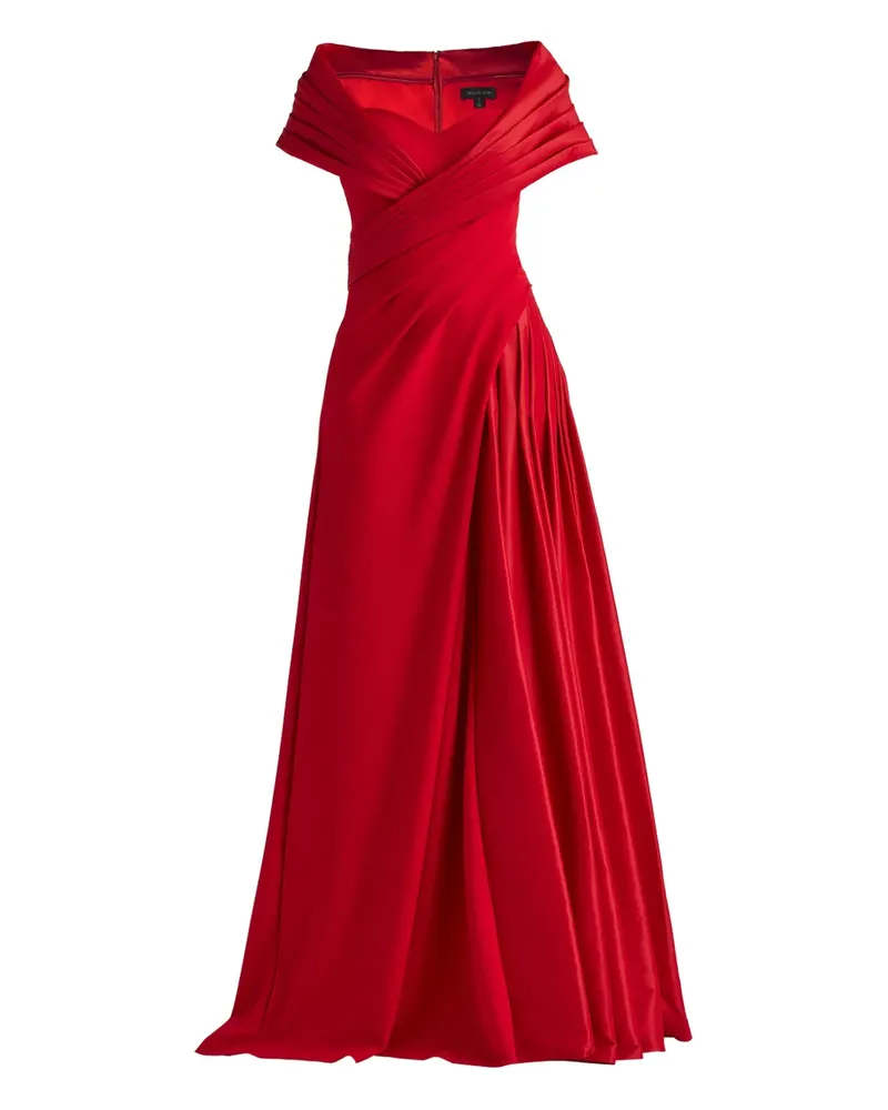 Tadashi Shoji Drapiertes Abendkleid mit Falten - Rot Rot