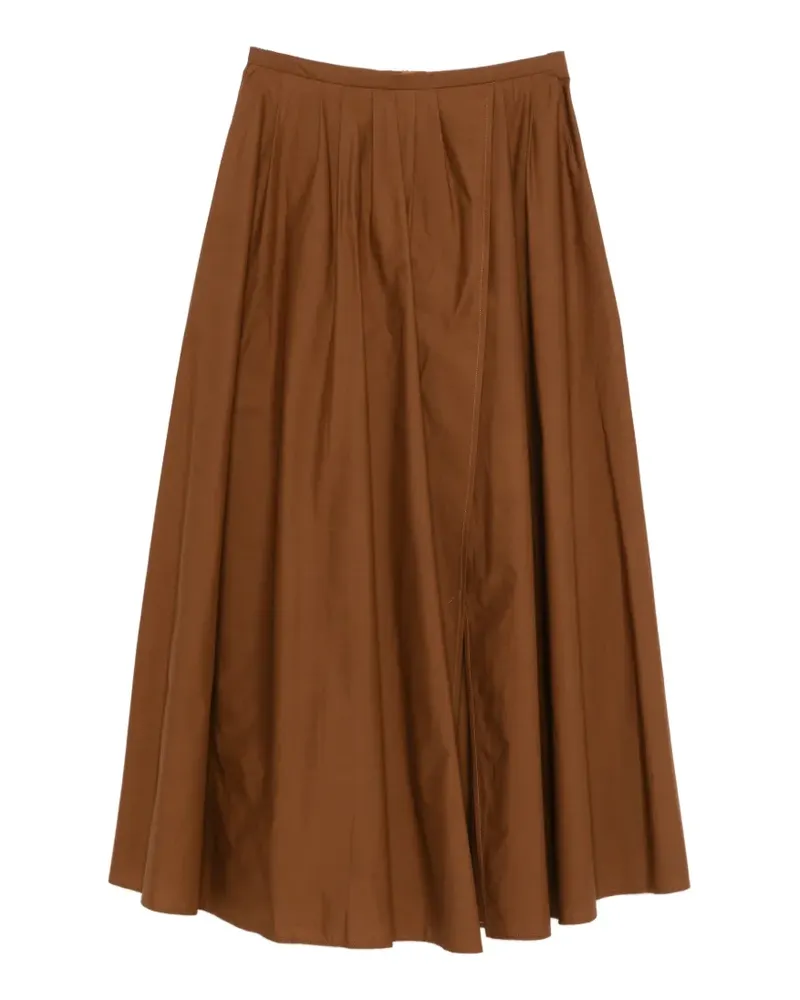 forte_forte pleated midi skirt - Braun Braun