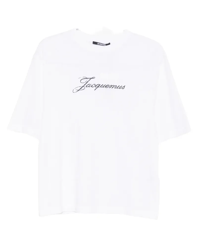 Jacquemus logo-embroidered T-shirt - Weiß Weiß