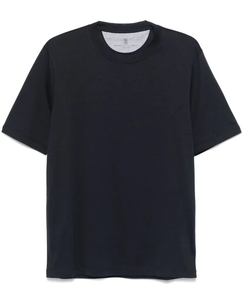 Brunello Cucinelli T-Shirt mit rundem Ausschnitt - Blau Blau