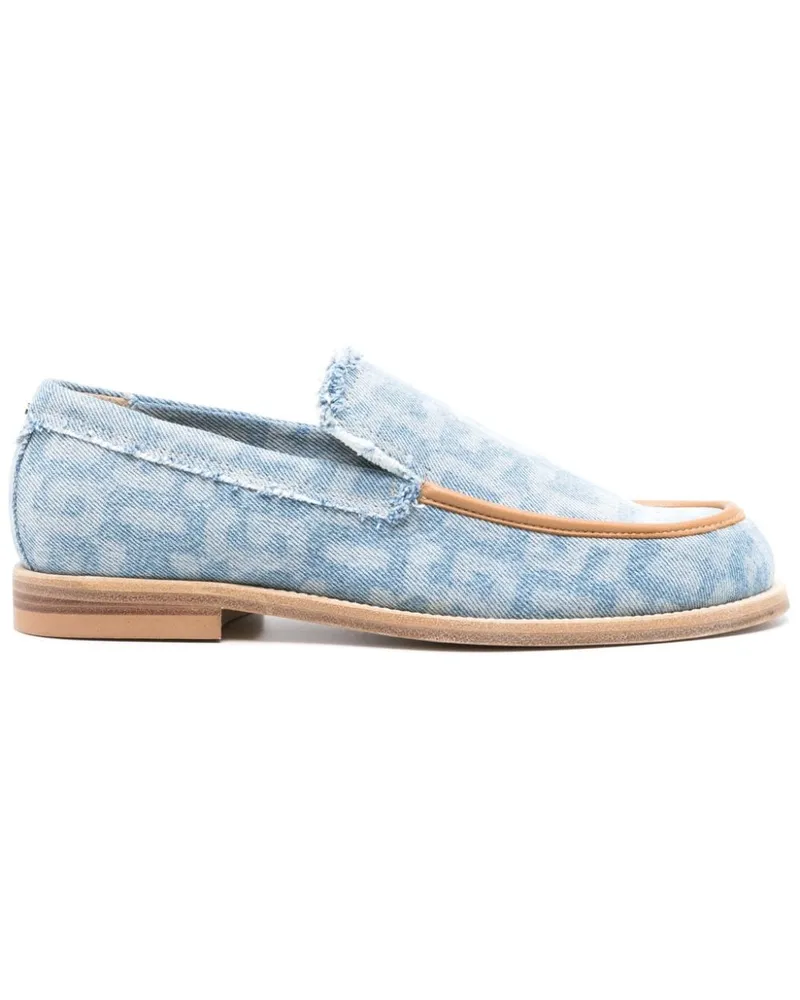 GCDS Loafer mit Monogramm-Print Blau