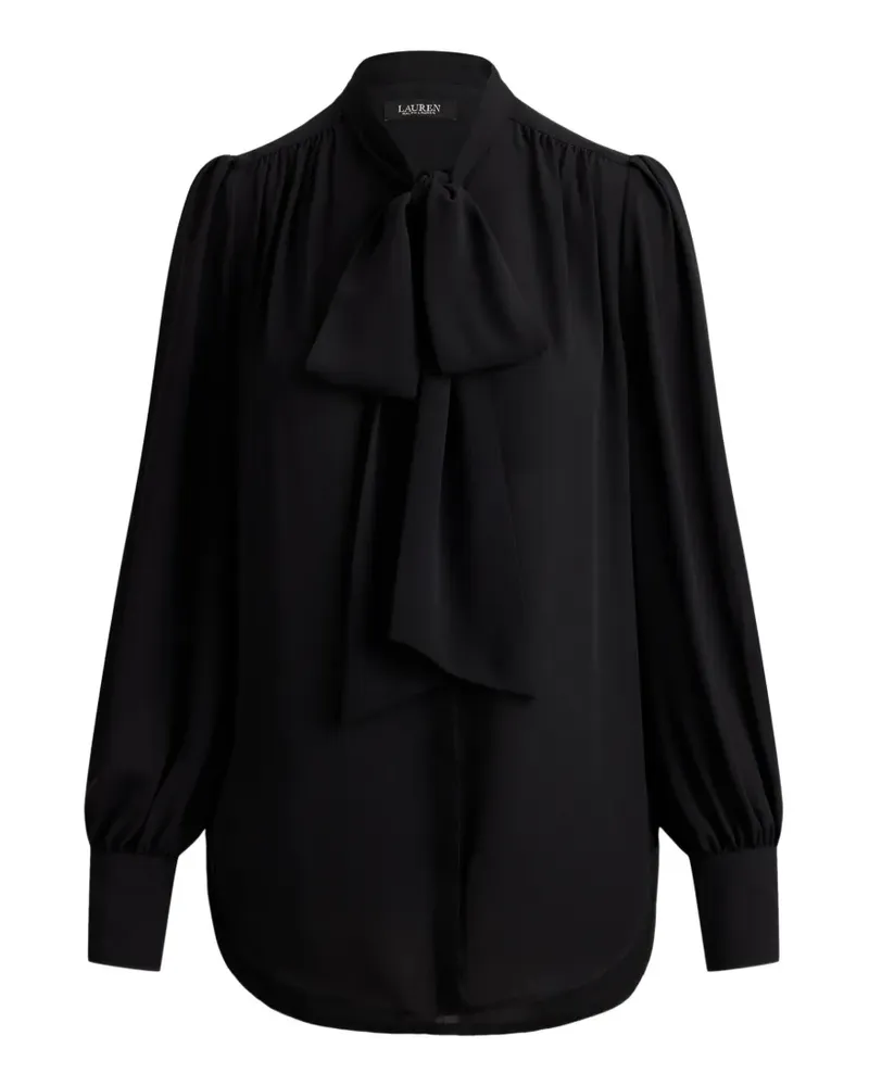 Ralph Lauren Bluse mit Schleifenkragen - Schwarz Schwarz