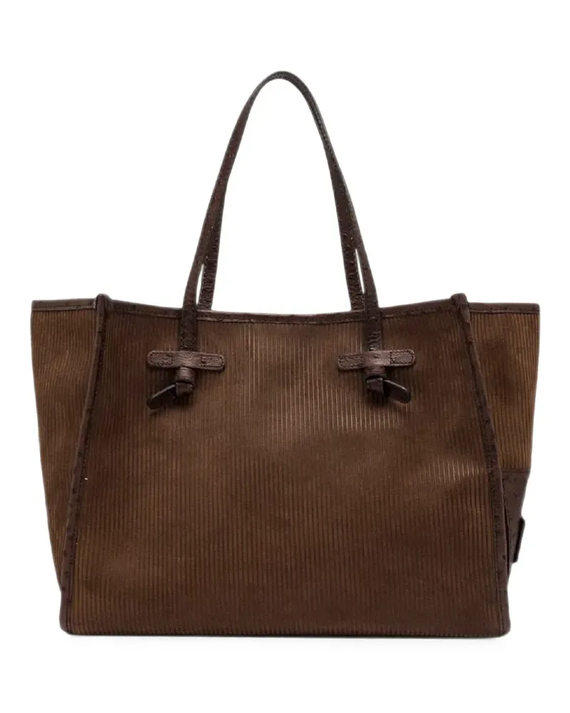 Gianni Chiarini medium Marcella leather-trim tote bag - Braun Braun