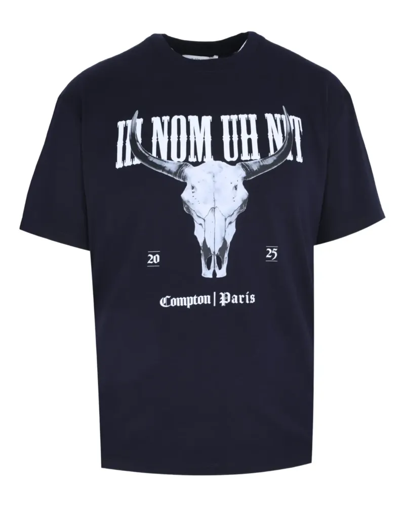IH NOM UH NIT T-Shirt mit Totenkopf-Print - Blau Blau