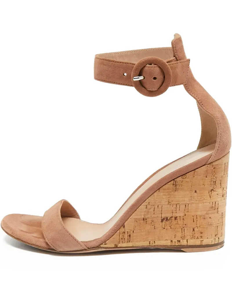 Gianvito Rossi Pre-owned Sandalen mit Wege-Absatz - Braun Braun