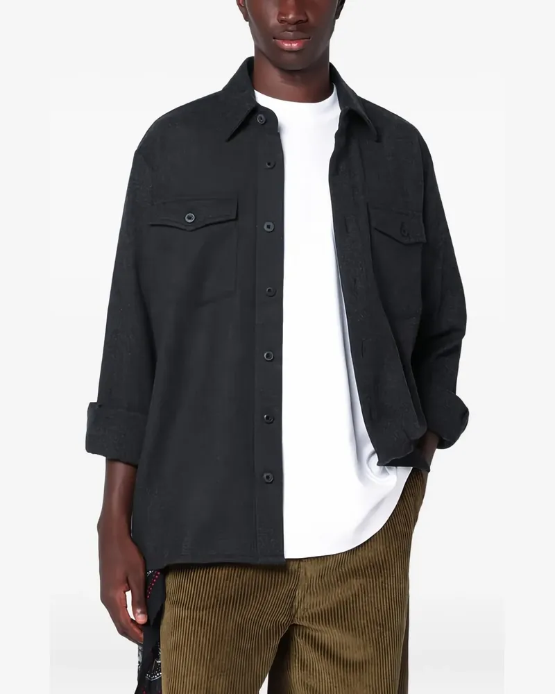 Destin Langarmshirt mit Tasche - Grau Grau