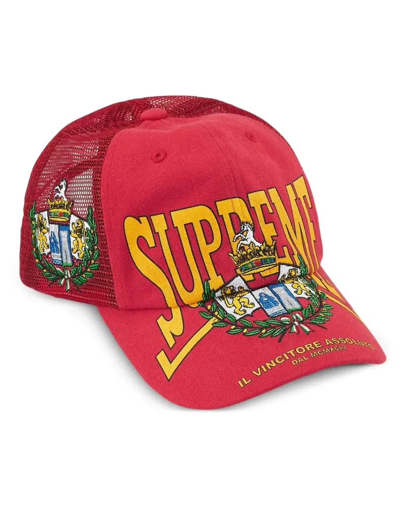 Supreme Being Crest Mesh Back Baseballkappe - Rot Rot