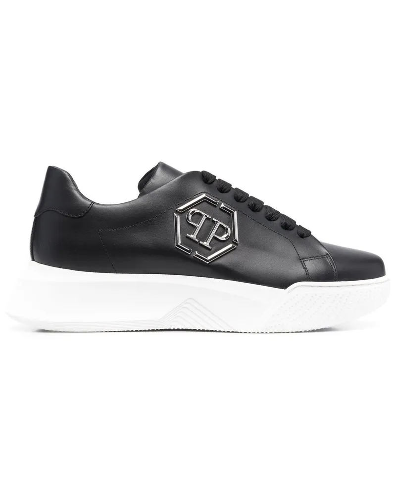 Philipp Plein Godzilla Hexagon Lauf-Sneakers - Schwarz Schwarz