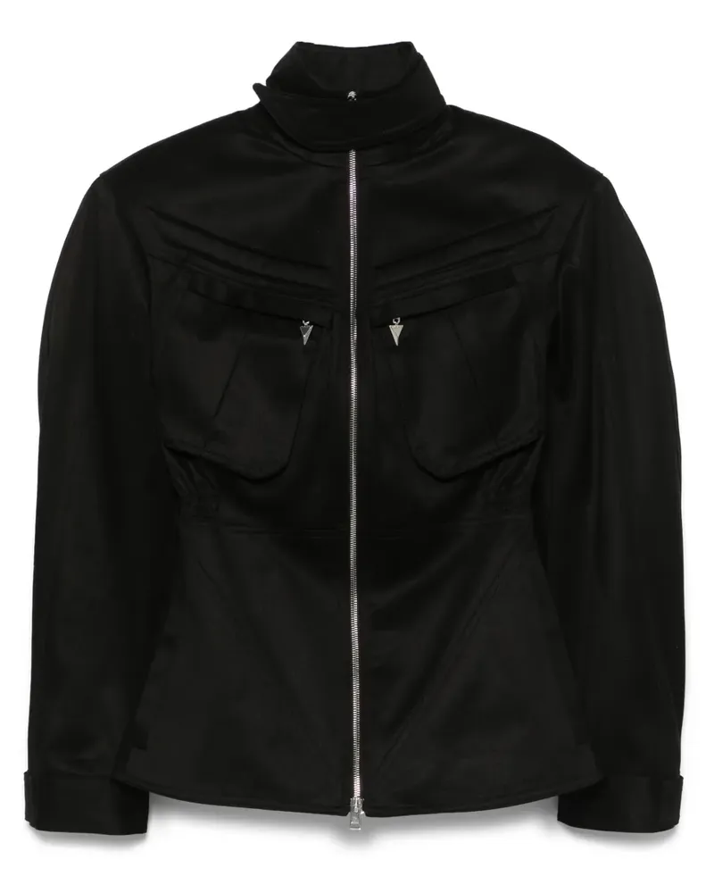 Thierry Mugler Cargo-Jacke - Schwarz Schwarz