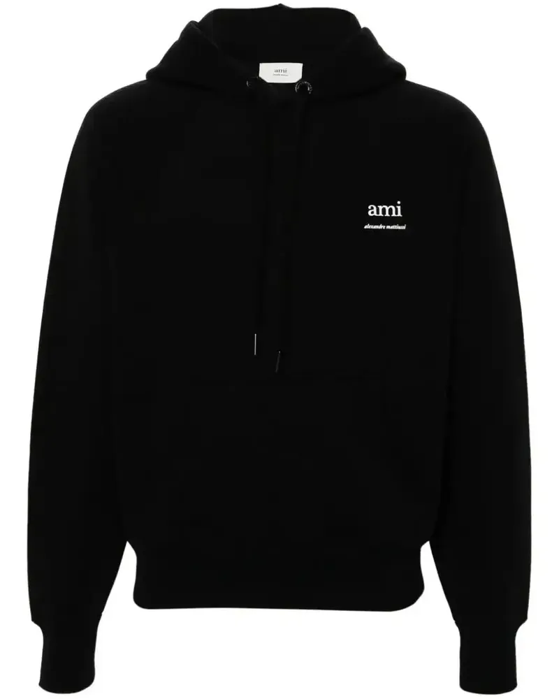 AMI Paris Ami de Coeur Hoodie mit Logo-Print - Schwarz Schwarz