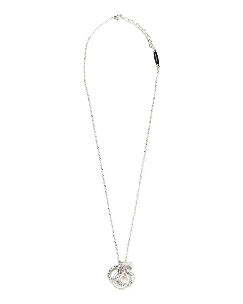 Ferragamo Gancini crystal-embellished necklace - Silber Silber