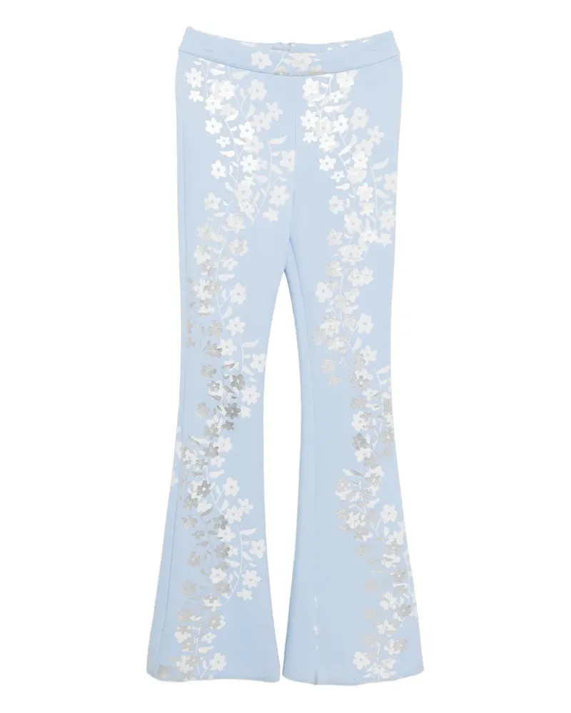 Cynthia Rowley Hose mit Blumen-Print - Blau Blau