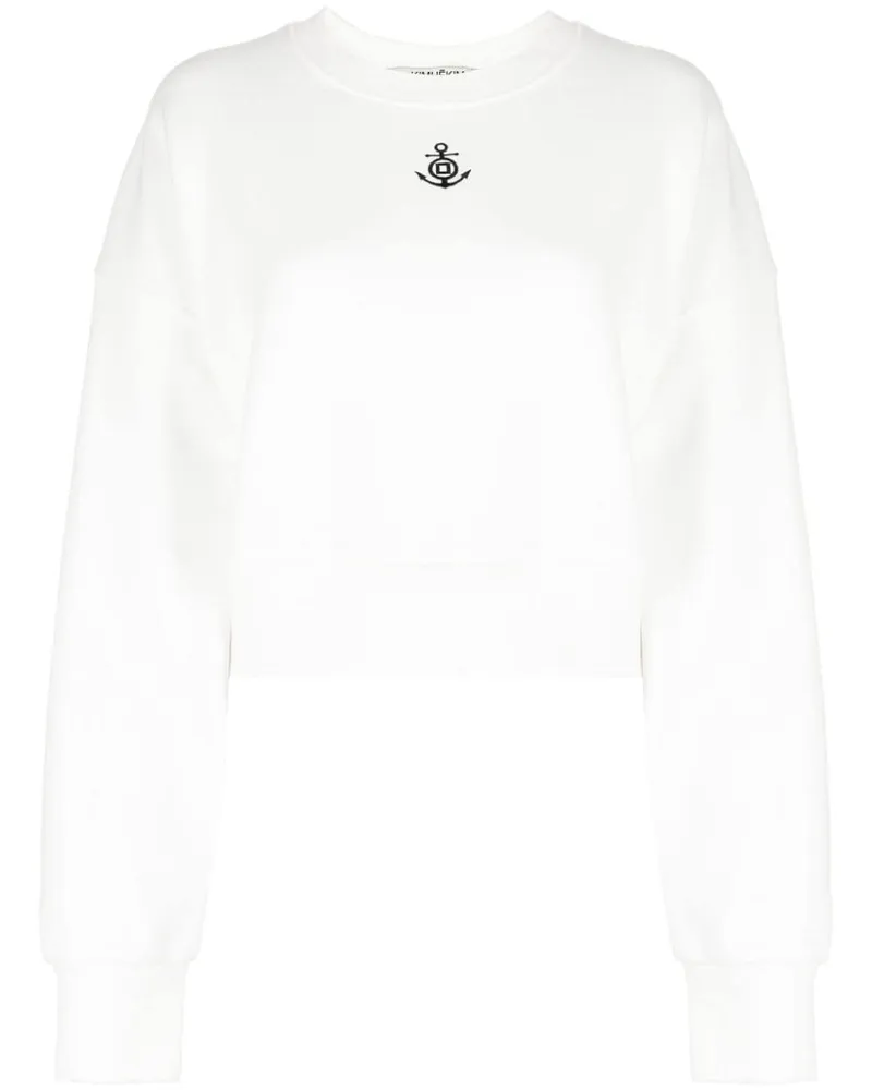 KIMHEKIM Sweatshirt mit Logo-Print Weiß