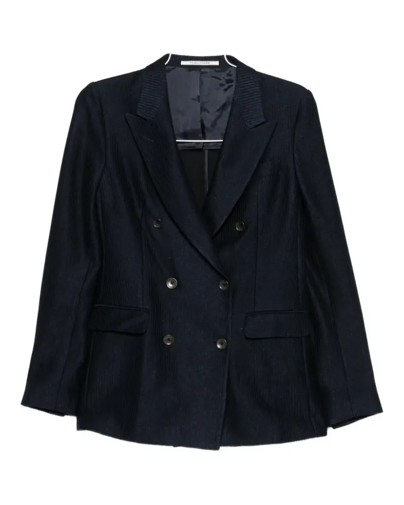 Tagliatore double-breasted front-pocket blazer - Blau Blau