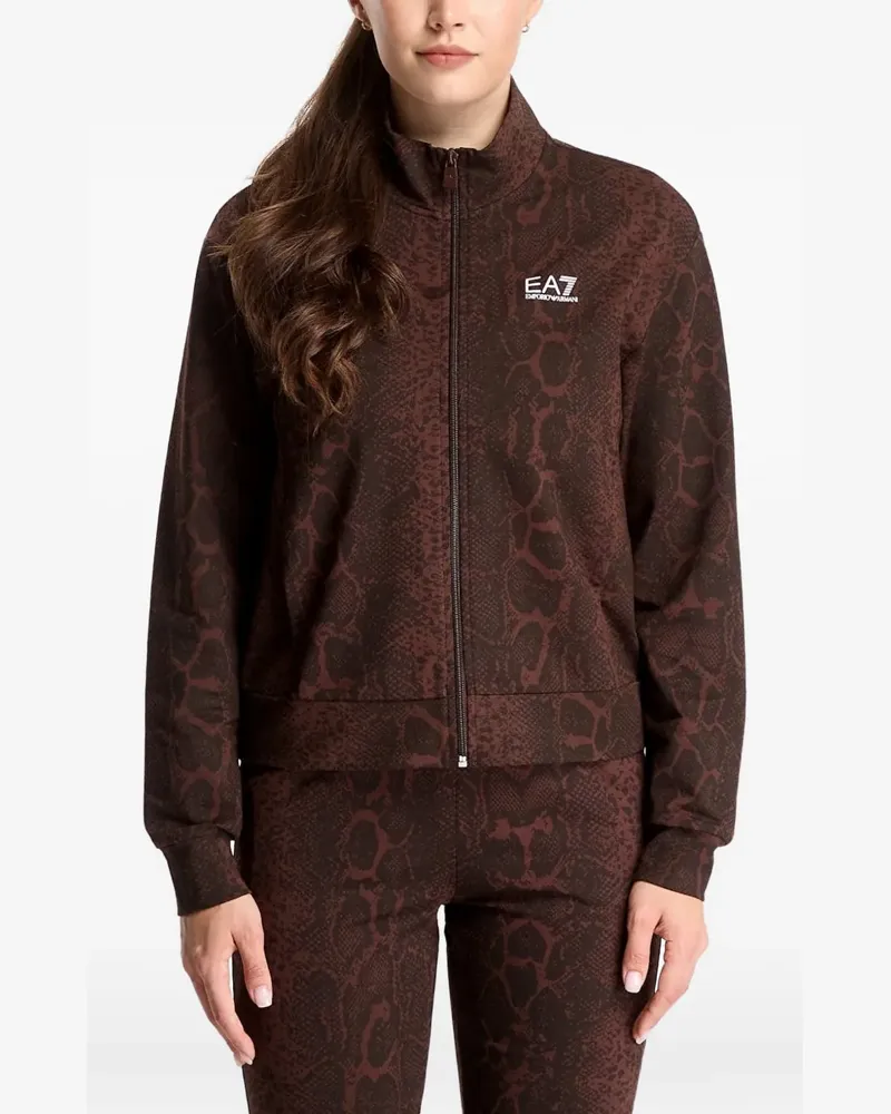 EA7 Graphic Series regular-fit zip-up sweatshirt - Braun Braun