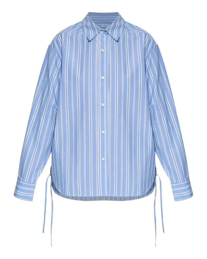 Samsøe & Samsøe Gestreiftes Hemd im Oversized-Look - Blau Blau