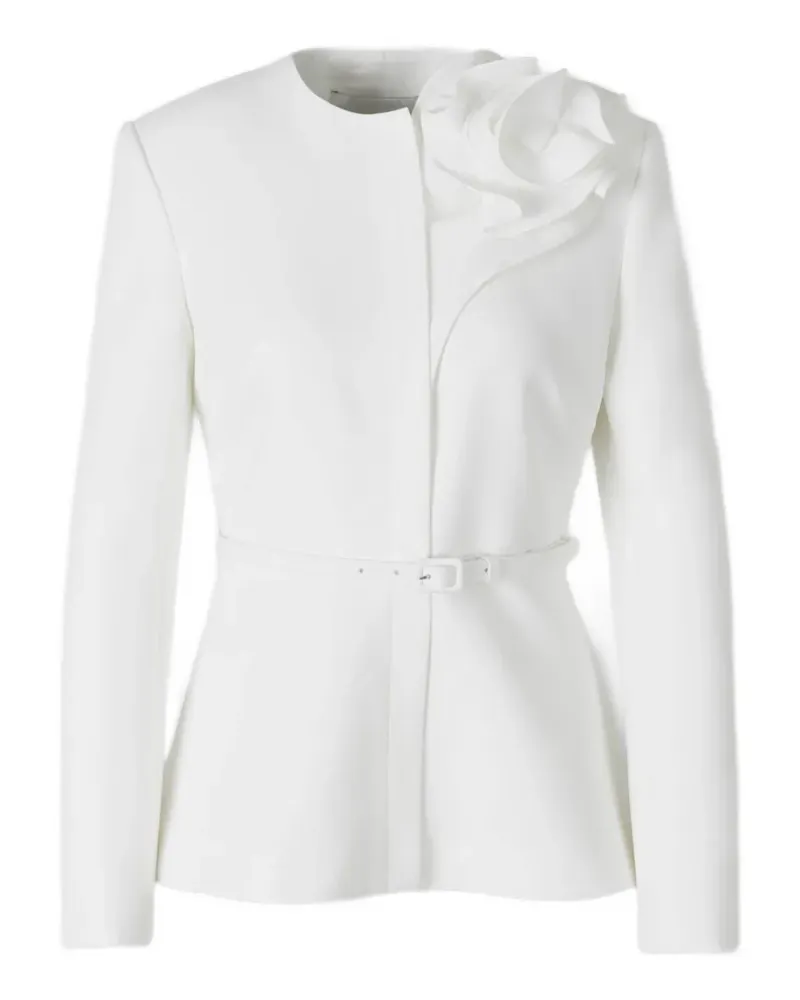 Roland Mouret flower belted jacket - Weiß Weiß