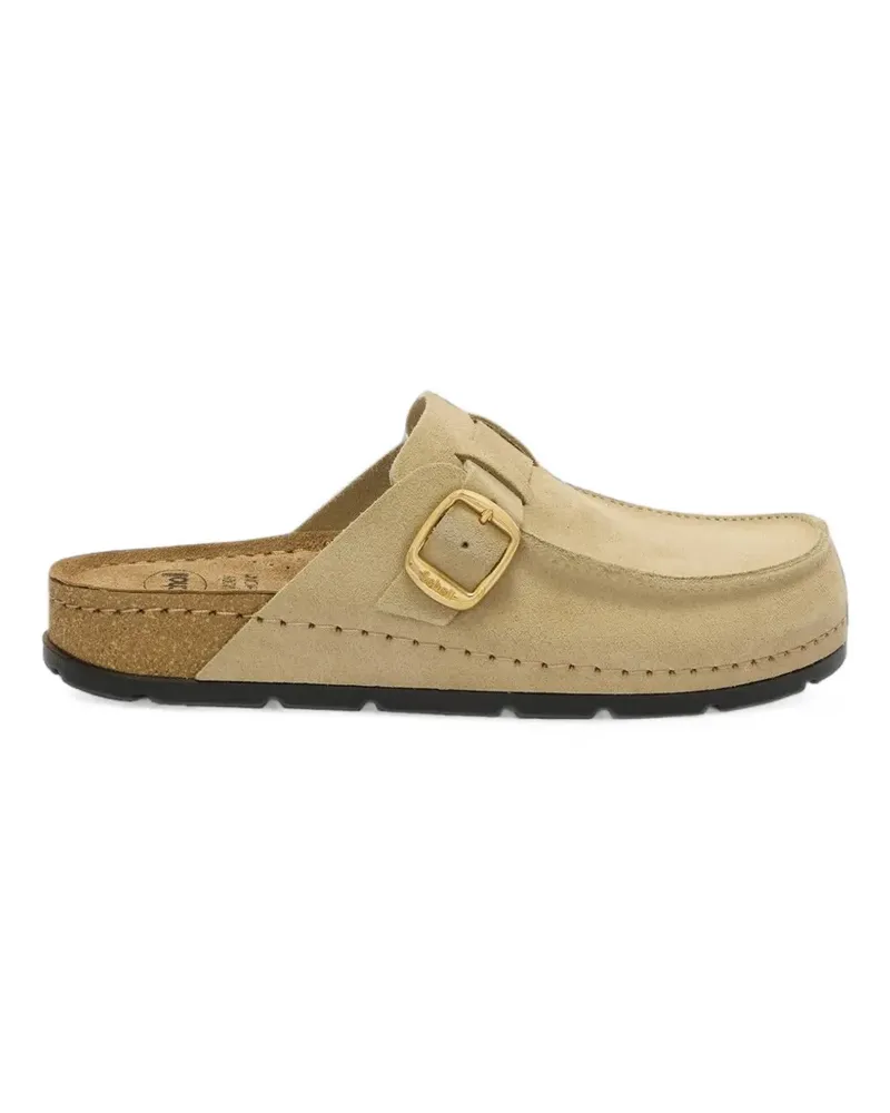 Scholl Bora buckle-fastening flat mules - Nude Nude