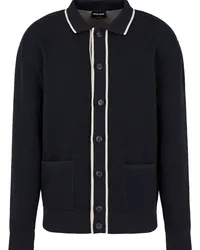 Giorgio Armani Cardigan mit Streifendetail Schwarz