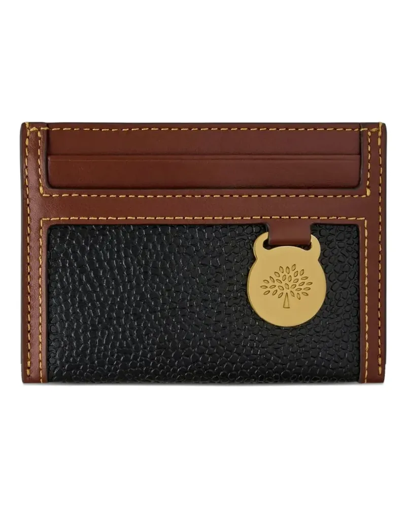 Mulberry logo-charm colour-block cardholder - Braun Braun