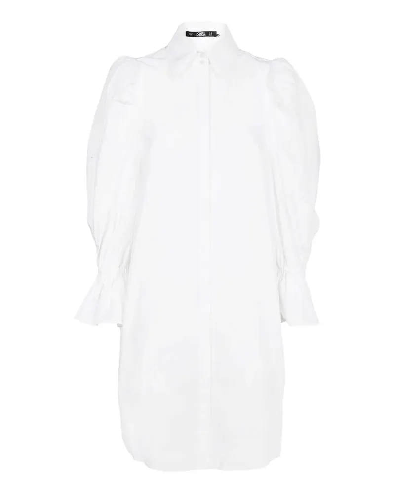 Karl Lagerfeld logo-embroidered dress - Weiß Weiß