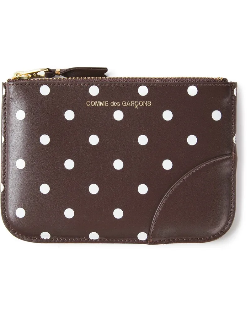 Comme des Garçons Münztäschchen mit Punkten - Braun Braun