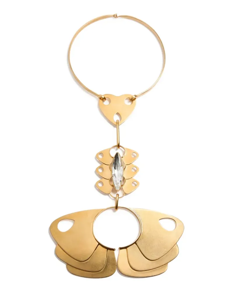 Valentino Garavani Pages Halskette aus Metall und Kristallen - Gold Gold