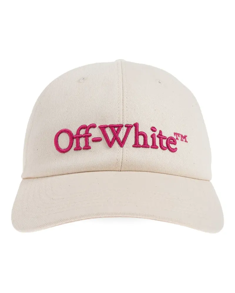 OFF-WHITE logo-embroidered baseball hat - Nude Nude