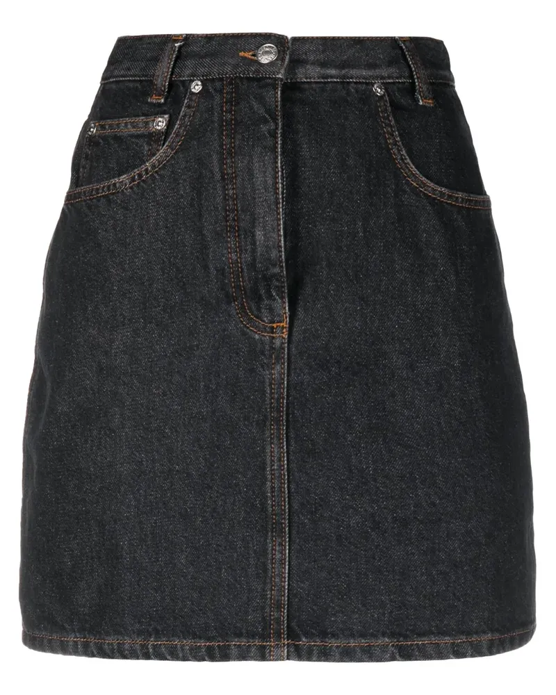 Moschino Hoch sitzender Minirock - Schwarz Schwarz
