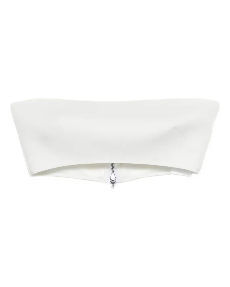 Maticevski Trägerloses Top mit Reißverschluss - Weiß Weiß