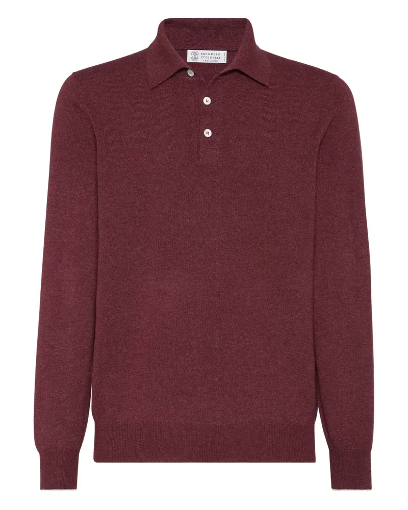 Brunello Cucinelli Gestricktes Poloshirt - Rot Rot