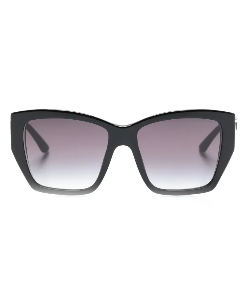 Bulgari Eckige Brille mit Farbverlauf - Schwarz Schwarz