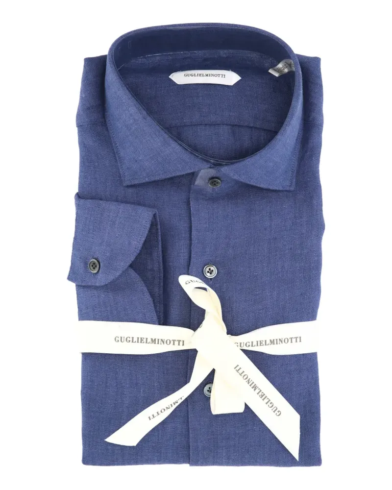 GUGLIELMINOTTI chest-pocket long-sleeve shirt - Blau Blau