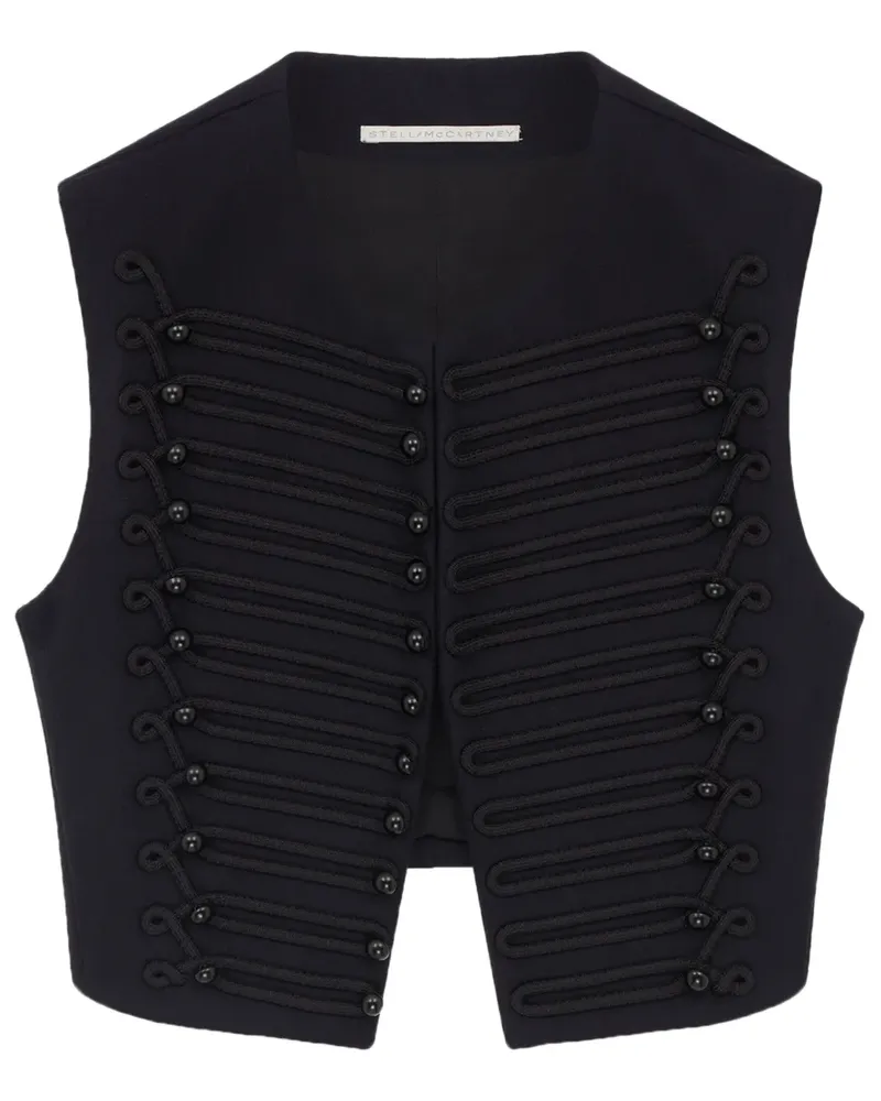 Stella McCartney Gestreifte Weste - Schwarz Schwarz