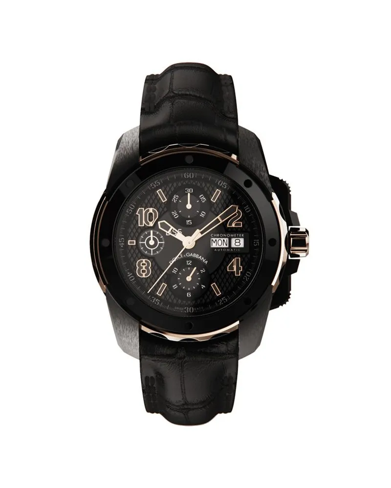 Dolce & Gabbana DS5' Armbanduhr, 44mm - Schwarz Schwarz